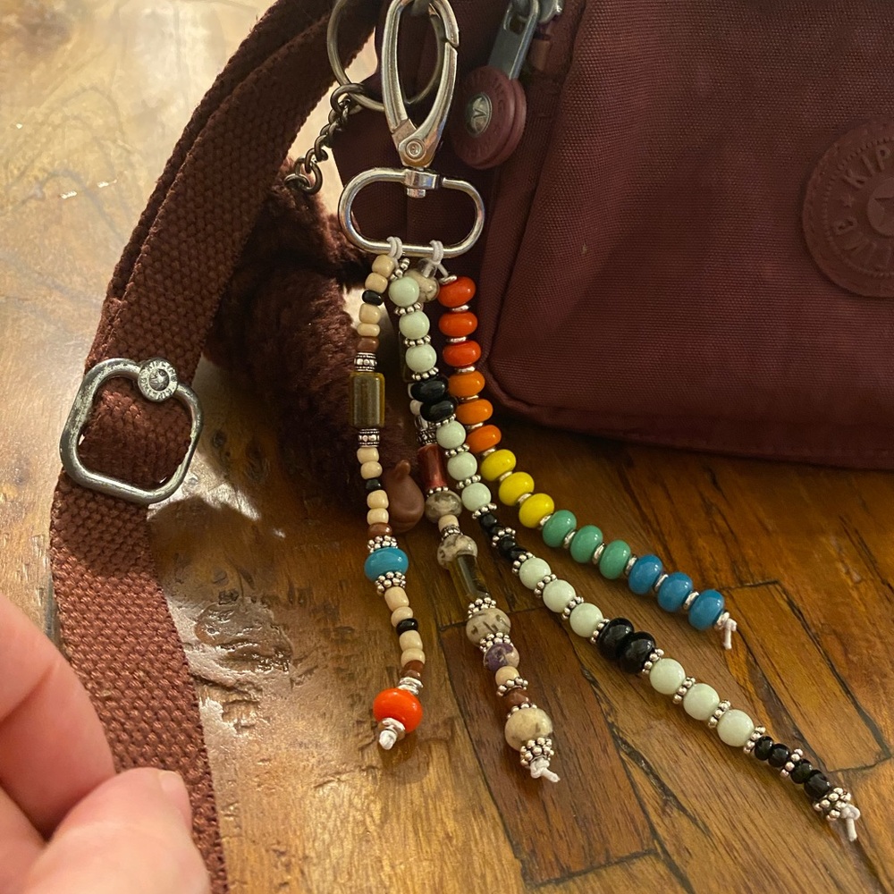 Beaded Keychain with Colorful Beads